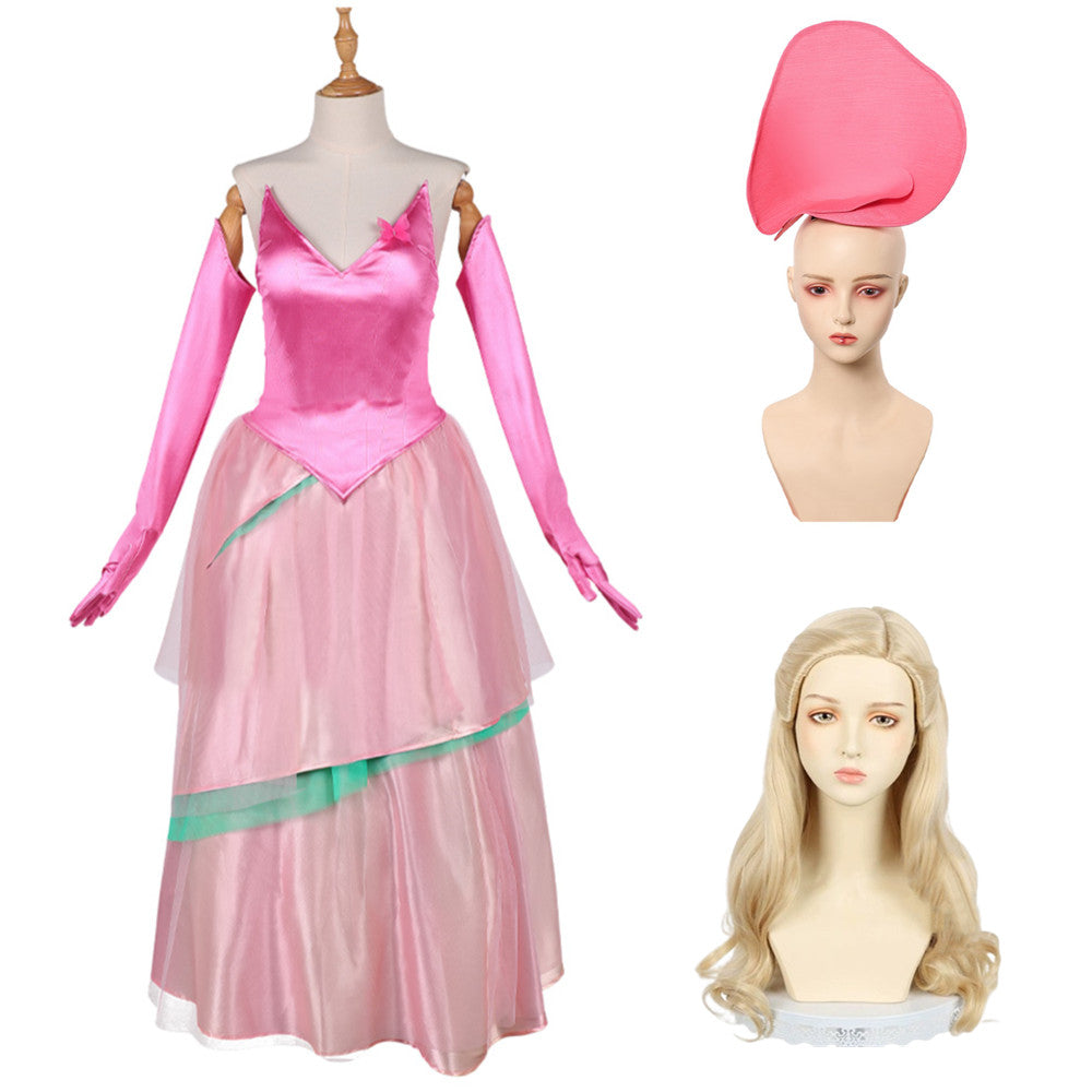 Wicked: For Good (2025) Glinda Pink Top Skirt Set Outfits Cosplay Costume
