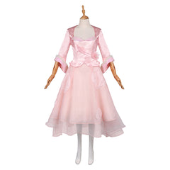 Wicked: For Good (2025) Glinda Square Neck Pink Set Outfits Cosplay Costume