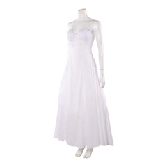 Wicked: For Good (2025) Glinda White Wedding Dress Outfits Cosplay Costume