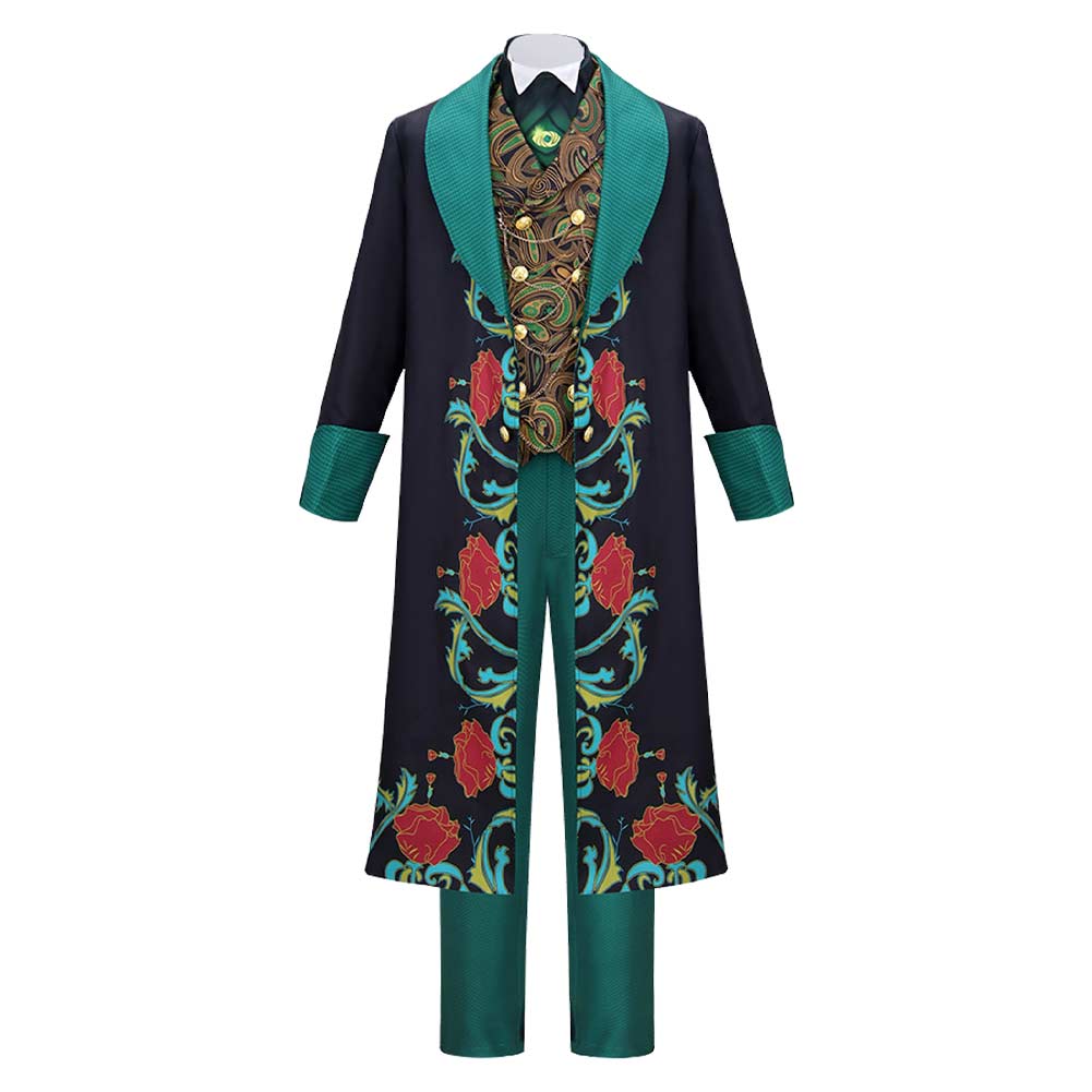 Wicked: For Good (2025) The Wizard Green Black Pattern Suit Set Outfits Cosplay Costume