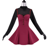 Witch On The Holy Night Aoko Aozaki Black Red Dress Outfits Cosplay Costume