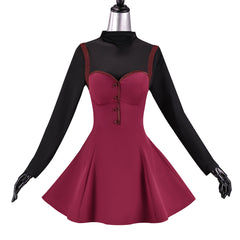 Witch On The Holy Night Aoko Aozaki Black Red Dress Outfits Cosplay Costume
