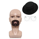 Breaking Bad Walter White Glasses Hat Beard Cosplay Accessories Halloween Props