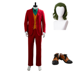 Movie Joker Origin Romeo 2019 Film DC Movie Joaquin Phoenix Arthur Fleck Cosplay Costume Outfit Suit Uniform