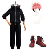 Yuji Itadori Black Jacket Trousers Set Outfits Cosplay Costume Halloween Suit