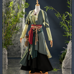 Where Winds Meet (2025) Ying Ying Green Set Wuxia Hanfu Outfits Cosplay Costume