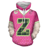 Zombies 4: Dawn of the Vampires (2025) Zed Pink Pullover Printed Hoodie Sweatshirt Cosplay Costume