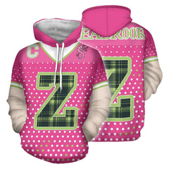 Zombies 4: Dawn of the Vampires (2025) Zed Pink Pullover Printed Hoodie Sweatshirt Cosplay Costume