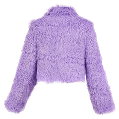 Zootopia 2 (2025) Gazelle Purple Plush Coat Jacket Outfits Cosplay Costume