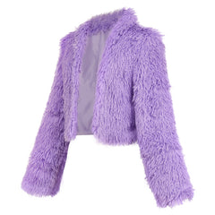Zootopia 2 (2025) Gazelle Purple Plush Coat Jacket Outfits Cosplay Costume