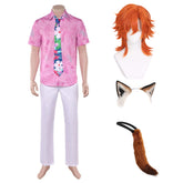 Zootopia 2 (2025) Nick Wilde Pink Shirt Trousers Set Outfits Cosplay Costume