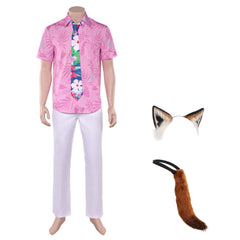Zootopia 2 (2025) Nick Wilde Pink Shirt Trousers Set Outfits Cosplay Costume