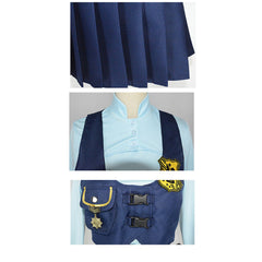Zootopia Judy Hopps Police Blue Skirt Set Outfits Cosplay Costume Carnival Suit