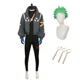 Anime One Piece Egghead Arc Roronoa Zoro Gray Coat Set Outfits Cosplay Costume Halloween Carnival Suit