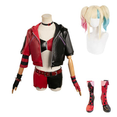 Anime Suicide Squad ISEKAI (2024) Harley Quinn Red Black Jacket Outfits Cosplay Costume Halloween Carnival Suit