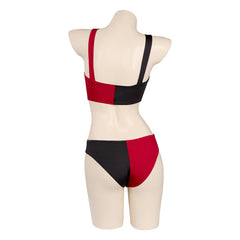 Harley Quinn Swimsuit Cosplay Costume Two-Piece Swimwear Outfits Halloween Carnival Suit
