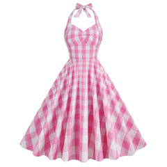 Movie Barbie 2023 Margot Robbie Barbie Retro Dress Cosplay Costume Outfits Halloween Carnival Suit