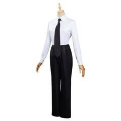 Anime Makima White Shirt Pants Outfit Halloween Carnival Suit Cosplay Costume