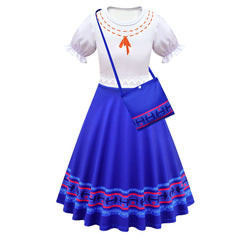Encanto Luisa Cosplay Costume Kids Children Dress Bag Outfits Halloween Carnival Suit