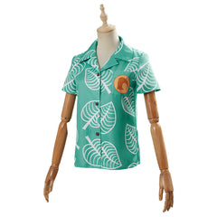 Adult Animal Crossing Top Timmy & Tommy Short Sleeve Shirts Cosplay Costume