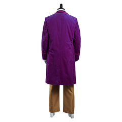 Willy Wonka And The Chocolate Factory 1971 Wonka Purple Coat Set Cosplay Costume Halloween Suit