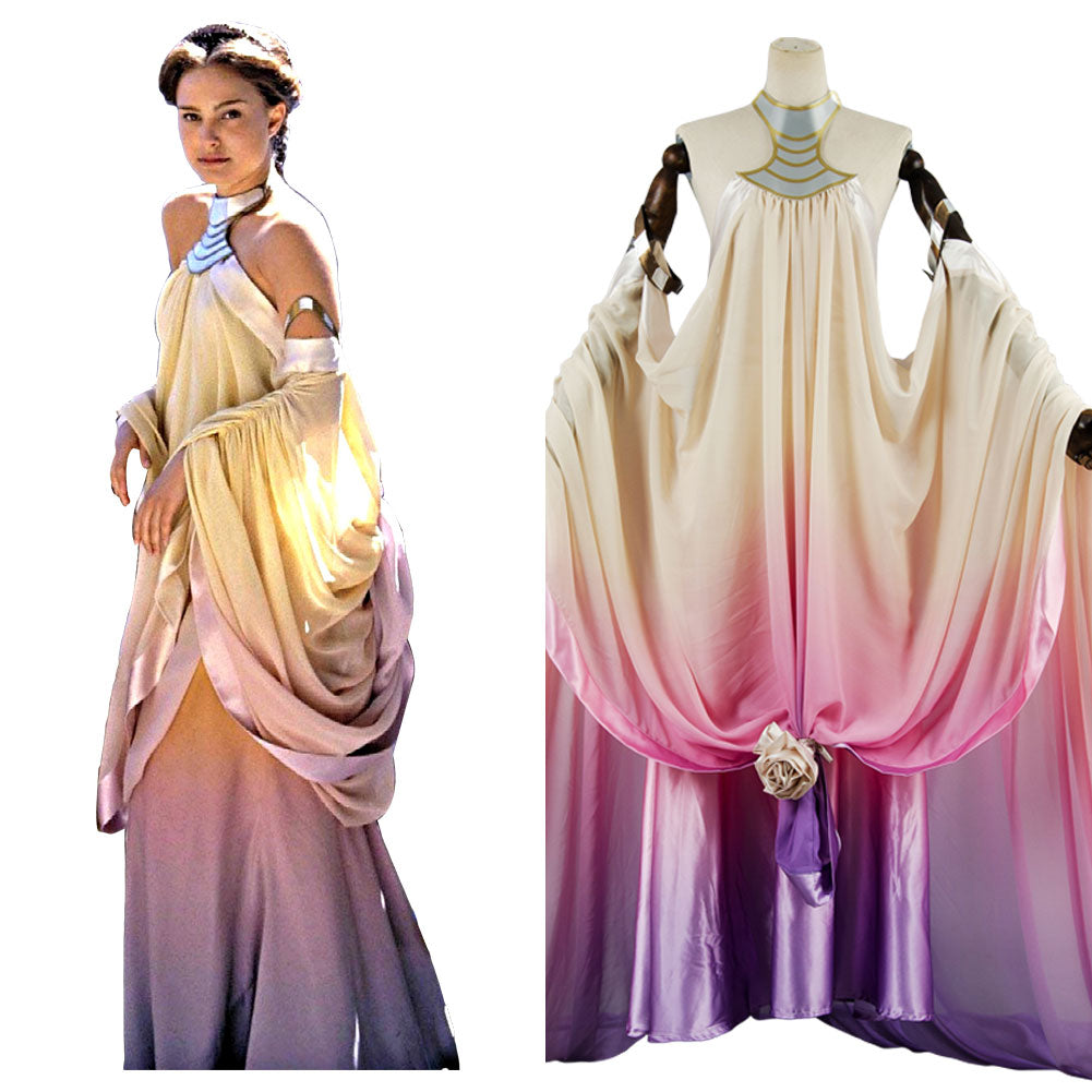 Movie Padme Amidala Naberrie Lake Dress Cosplay Costume Halloween Carn