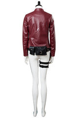Game Resident Evil 2 Remake Claire Redfield Red Jacket Coat Outfit Halloween Cosplay Costume