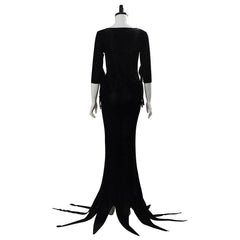 Morticia Black Dress Cosplay Costume Outfit Halloweem Suit