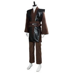 Movie Star Wars Anakin Brown Outfits No Clock Cosplay Costume Halloween carnival Suit