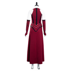 Wanda Vision Scarlet Witch Red Set Outfit Cosplay Costume Halloween Carnival Suit