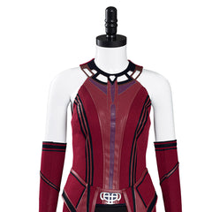 Wanda Vision Scarlet Witch Red Set Outfit Cosplay Costume Halloween Carnival Suit