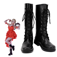 Movie The Suicide Squad (2021) Harley Quinn Black Cosplay Shoes Boots Accessory Halloween Props