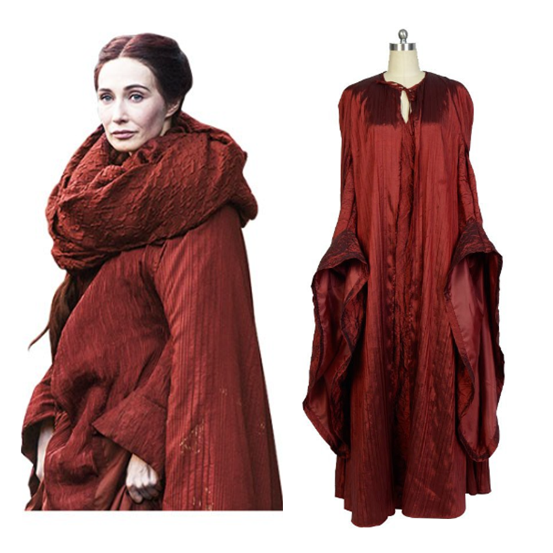 GoT Game of Thrones The Red Woman Melisandre Outfit Cosplay Costume Ha