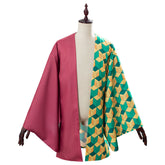 Giyuu Tomioka Red Green Kimono Robe Only Outfits Halloween Cosplay Costume