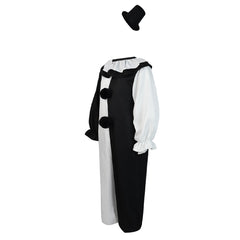 Kids Movie Terrifier 2 Art the Clown Outfits Black And White Jumpsuit Cosplay Costume Halloween Carnival Suit
