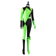 TV Kim Possible Shego Cosplay Costume Adult Jumpsuit Outfits Halloween Carnival Suit