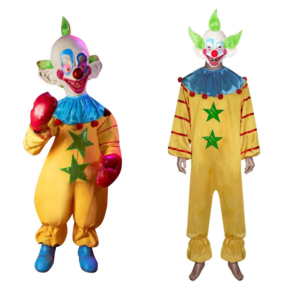Adult Killer Klowns From Outer Space Spikey Cosplay Costume Yellow Jum Adult Killer Klowns From Outer Space Spikey Cosplay Costume Yellow Jum
