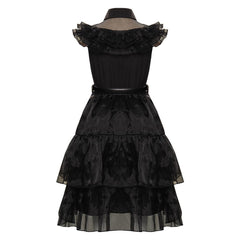 Kids Children Jenna Ortega Black Dress Outfits Cosplay Costume Halloween Carnival Suit