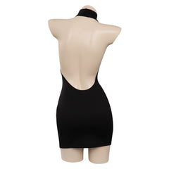 Vermeil in Gold Vermeil Black Dress Outfits Cosplay Costume Halloween Carnival Suit