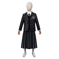 Kids Children TV Jenna Ortega School Uniform Dress Outfits Cosplay Costume Halloween Carnival Suit