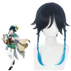 Genshin Impact Heat Resistant Synthetic Hair Venti Carnival Halloween Party Props Cosplay Wig