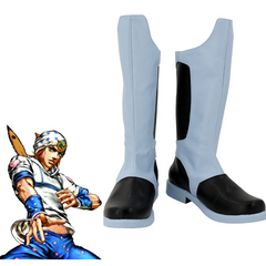 Johnny Joestar White Shoes Boots Cosplay Halloween Accessories Props