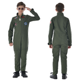 Kids Top Gun Cosplay Costume Pilot Outfits Halloween Carnival Suit