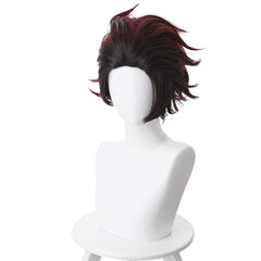 Anime Tanjirou Wig Outfit Cosplay Halloween Carnival Props
