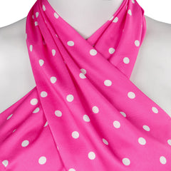 2023 Barbie Movie Margot Robbie Barbie Pink Polka Dot Dress Cosplay Costume Outfits Halloween Carnival Suit