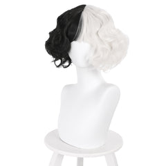 Cruella de Vil Cosplay Wig Heat Resistant Synthetic Hair Carnival Halloween Party Props