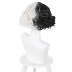 Movie Cruella de Vil Cosplay Wig Heat Resistant Synthetic Hair Carnival Halloween Party Props