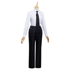 Makima White Shirt Pants Tie Outfit Halloween Carnival Suit Cosplay Costume