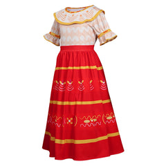 Kids Encanto Dolores Madrigal Cosplay Costume Dress Outfits Halloween Carnival Suit