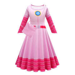 The Super Mario Bros Peach Cosplay Costume Dress Outfits Halloween Carnival Party Suit
